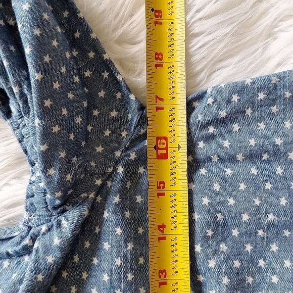 Crewcuts by J.Crew Girls' Peekaboo-Shoulder Top in Chambray Stars - Picture 11 of 14